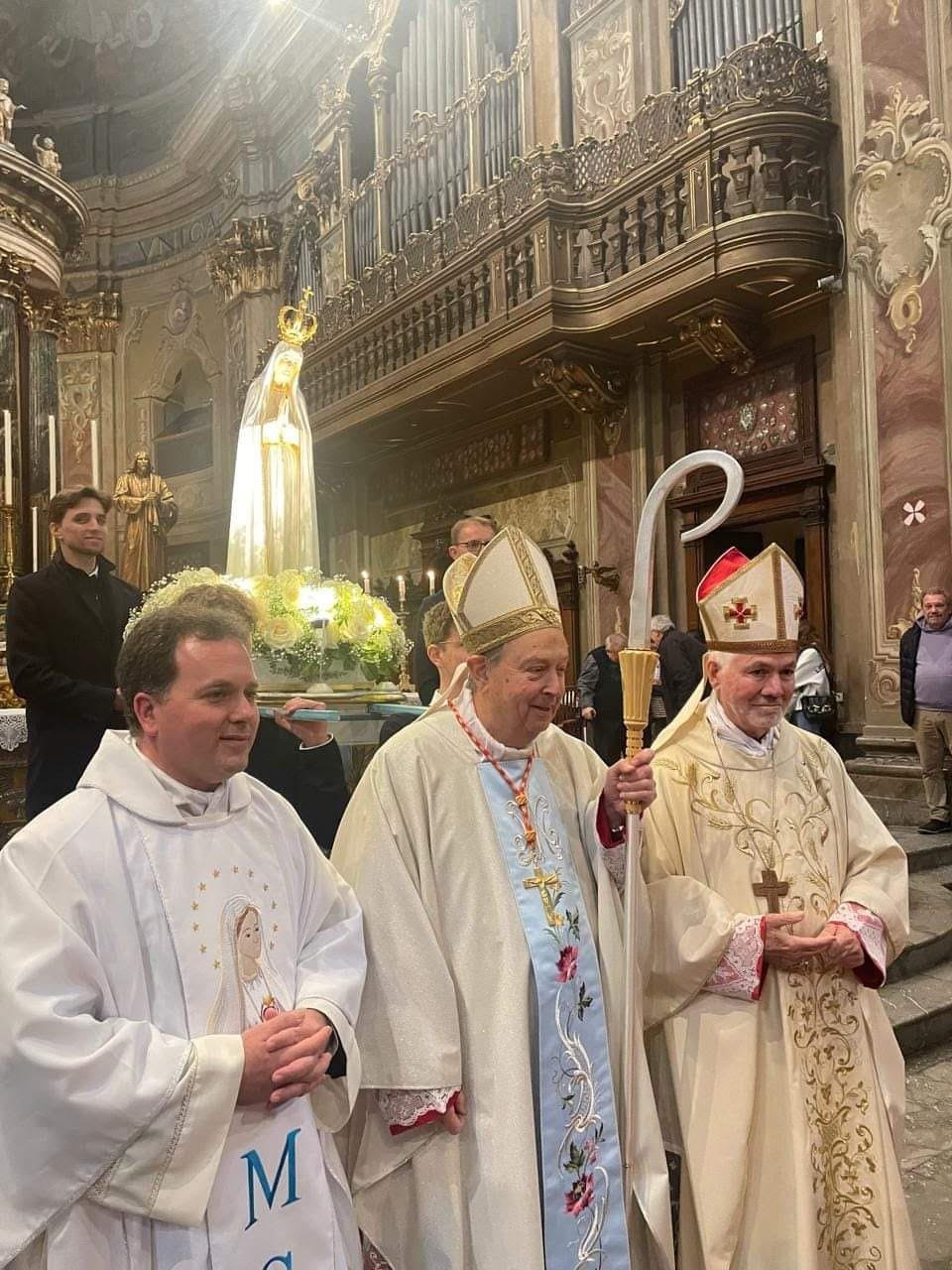 Fr Luca at the formal commencement of the Cause of Beatification of Fr Stefano Gobbi at the Basilica in Como, Italy on 1 May 2024.